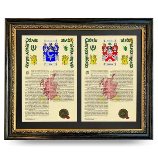 Double Armorial History Framed - Heirloom