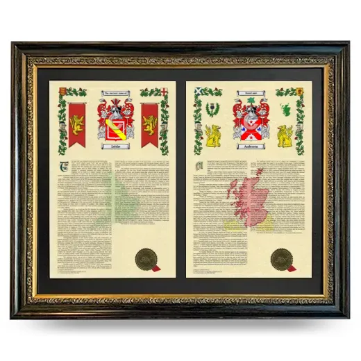 Double Armorial History Framed - Heirloom