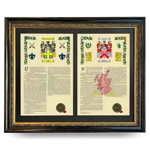 Double Armorial History Framed - Heirloom