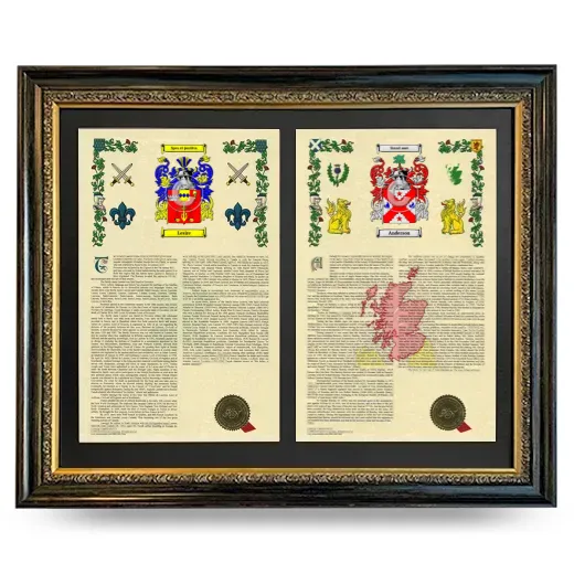 Double Armorial History Framed - Heirloom
