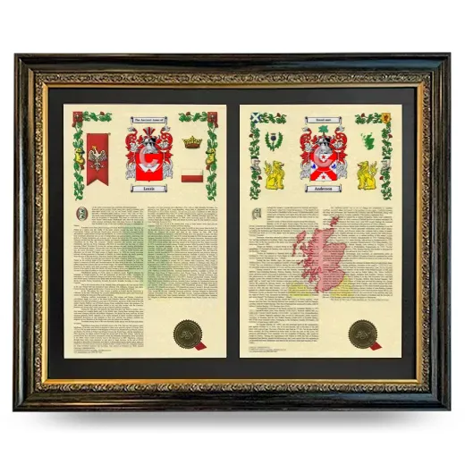 Double Armorial History Framed - Heirloom