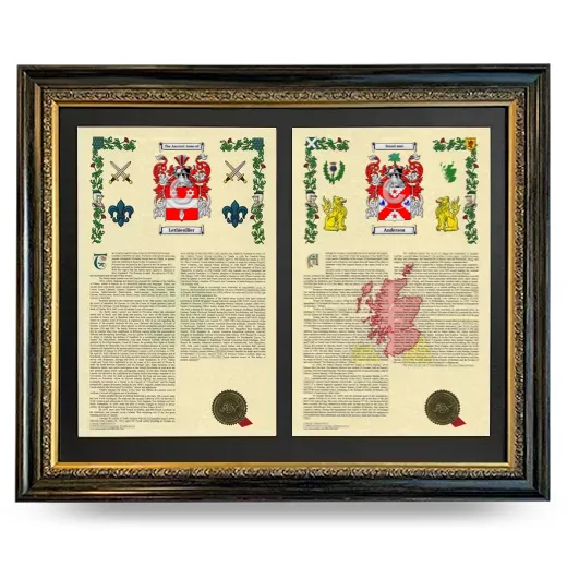 Double Armorial History Framed - Heirloom