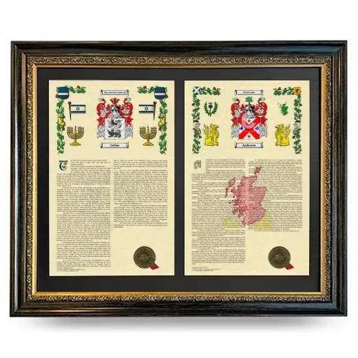 Double Armorial History Framed - Heirloom