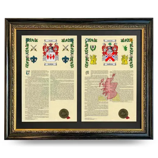 Double Armorial History Framed - Heirloom