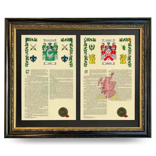 Double Armorial History Framed - Heirloom