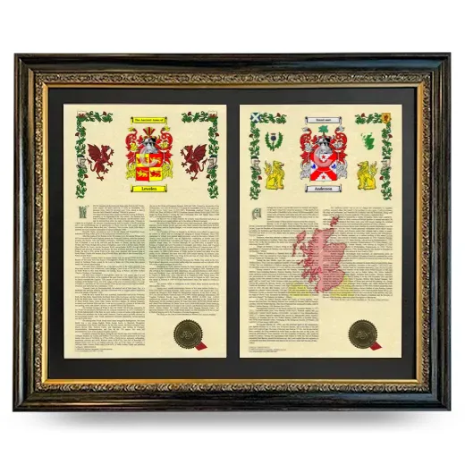 Double Armorial History Framed - Heirloom