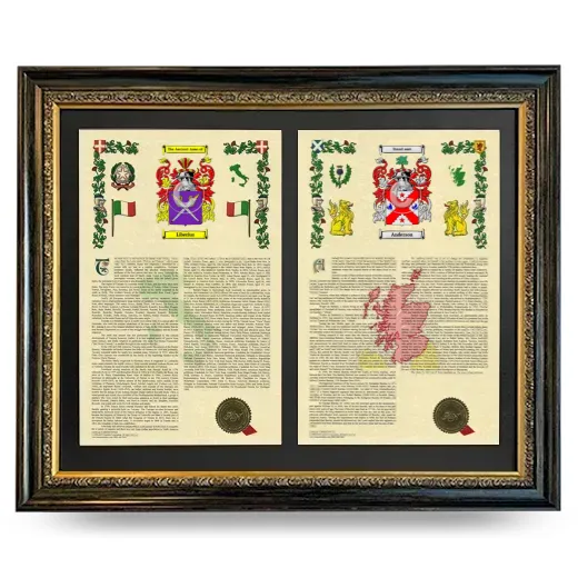 Double Armorial History Framed - Heirloom