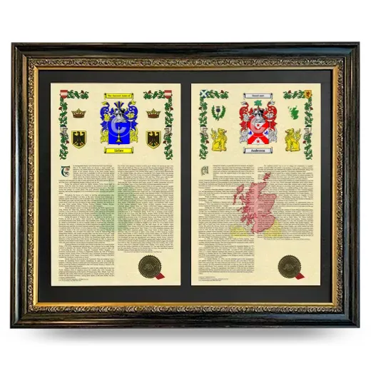 Double Armorial History Framed - Heirloom