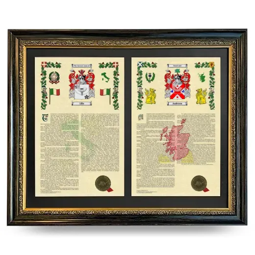 Double Armorial History Framed - Heirloom