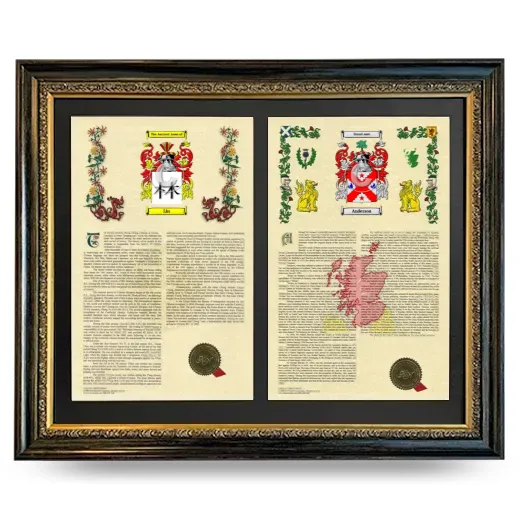 Double Armorial History Framed - Heirloom
