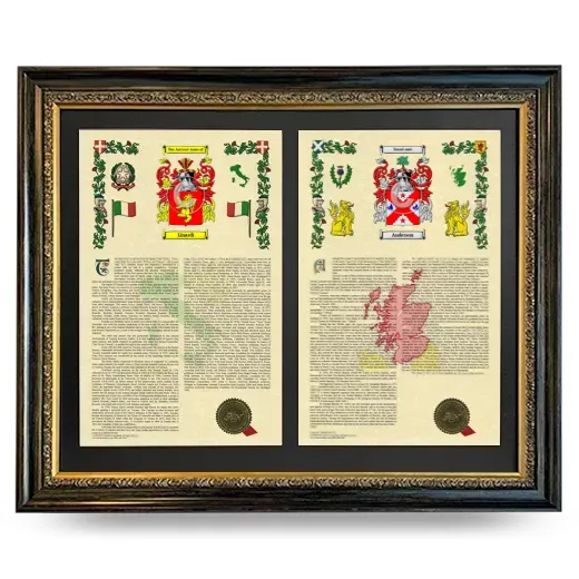 Double Armorial History Framed - Heirloom