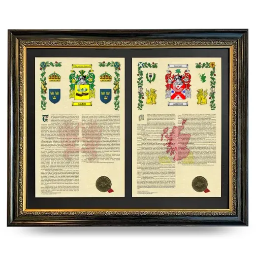 Double Armorial History Framed - Heirloom