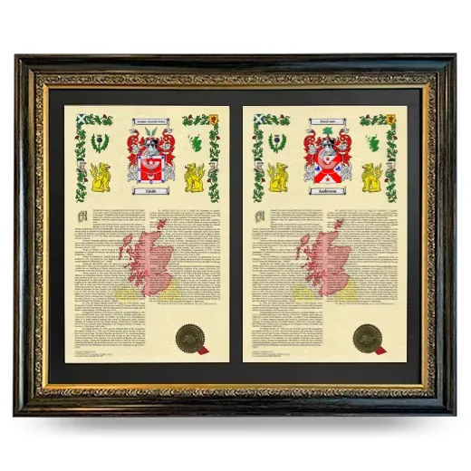 Double Armorial History Framed - Heirloom