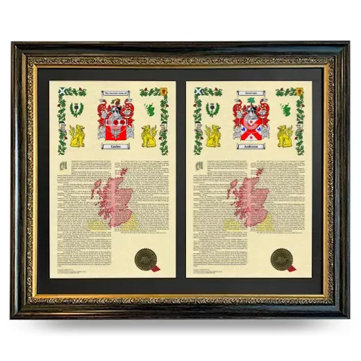 Double Armorial History Framed - Heirloom