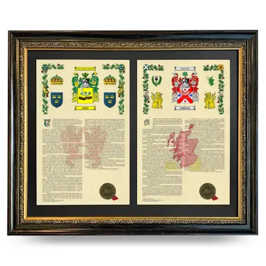 Double Armorial History Framed - Heirloom