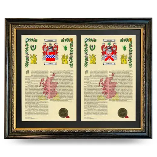 Double Armorial History Framed - Heirloom