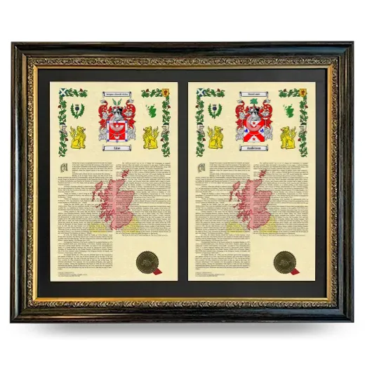 Double Armorial History Framed - Heirloom