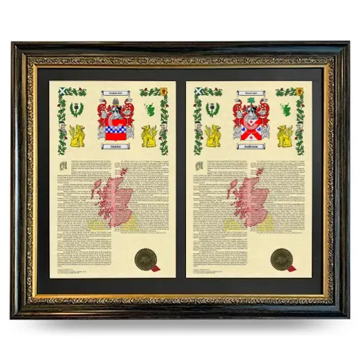 Double Armorial History Framed - Heirloom