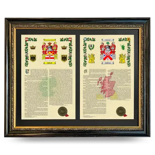 Double Armorial History Framed - Heirloom