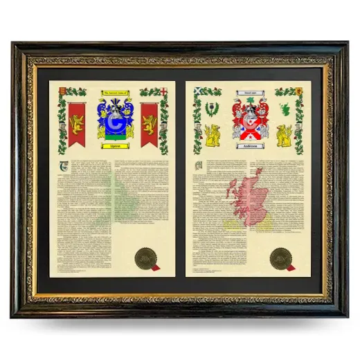 Double Armorial History Framed - Heirloom
