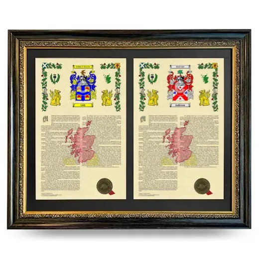 Double Armorial History Framed - Heirloom