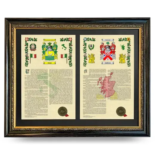 Double Armorial History Framed - Heirloom