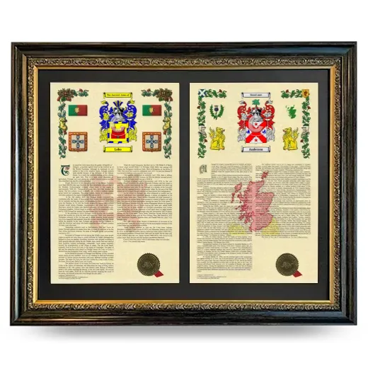 Double Armorial History Framed - Heirloom