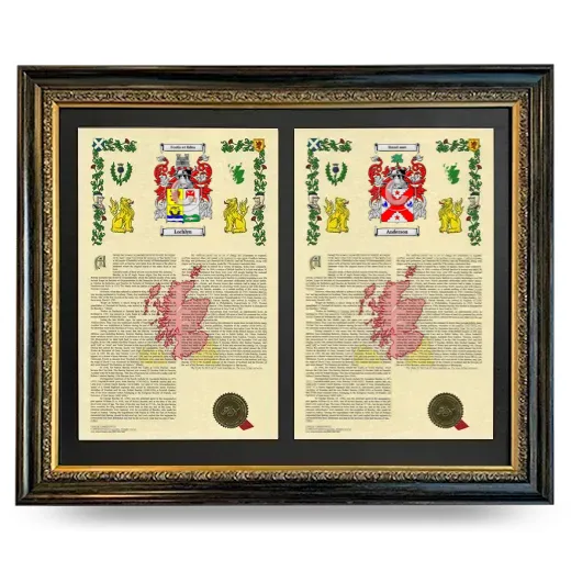 Double Armorial History Framed - Heirloom