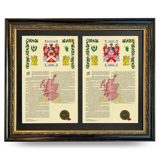 Double Armorial History Framed - Heirloom