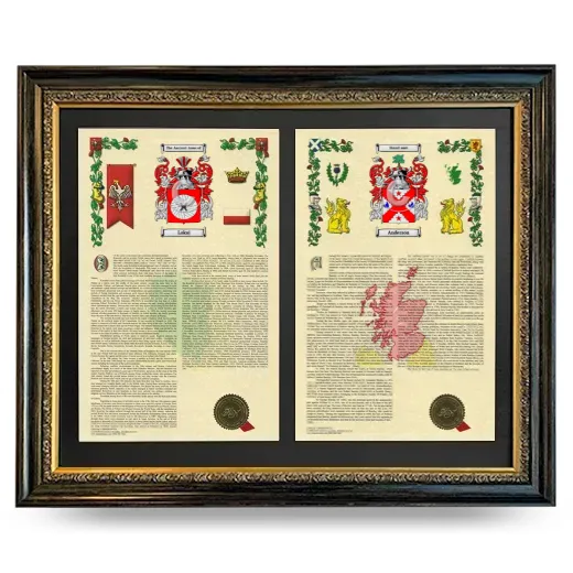Double Armorial History Framed - Heirloom