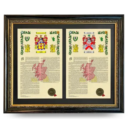Double Armorial History Framed - Heirloom