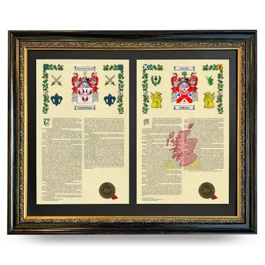 Double Armorial History Framed - Heirloom