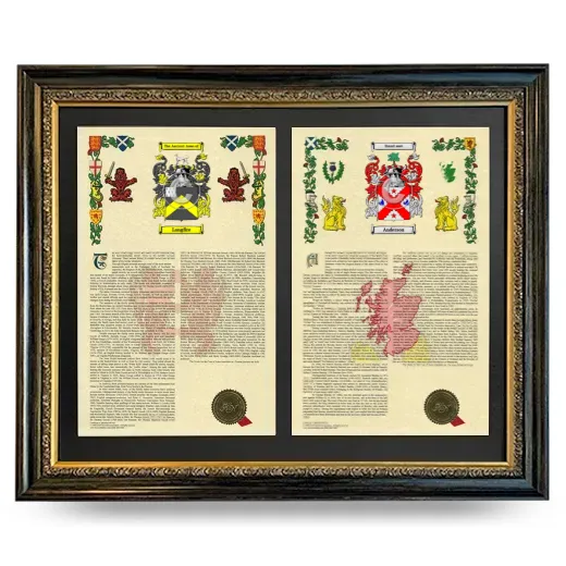 Double Armorial History Framed - Heirloom