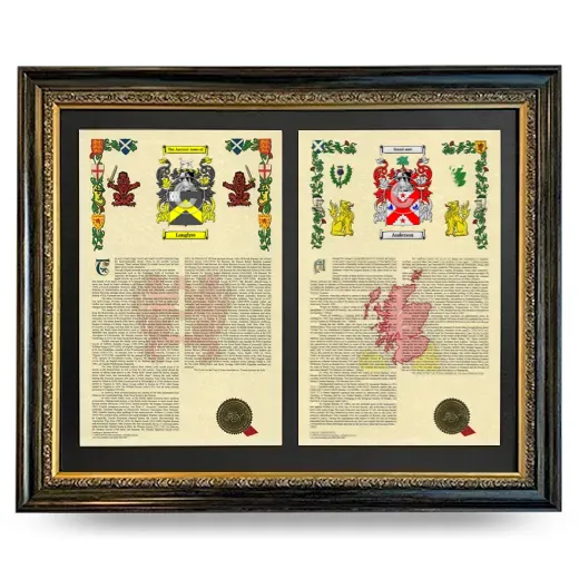 Double Armorial History Framed - Heirloom