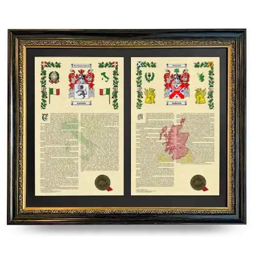 Double Armorial History Framed - Heirloom