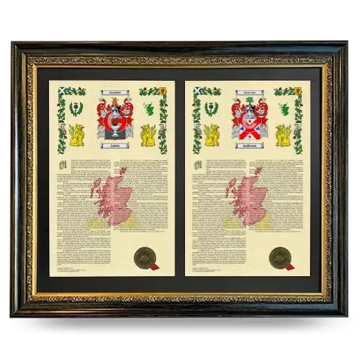 Double Armorial History Framed - Heirloom