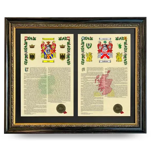 Double Armorial History Framed - Heirloom