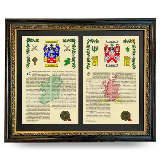Double Armorial History Framed - Heirloom