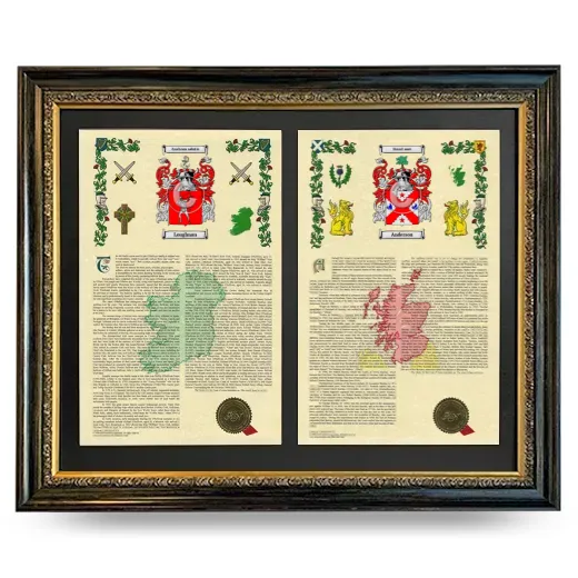 Double Armorial History Framed - Heirloom