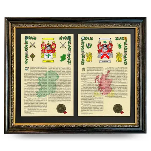 Double Armorial History Framed - Heirloom