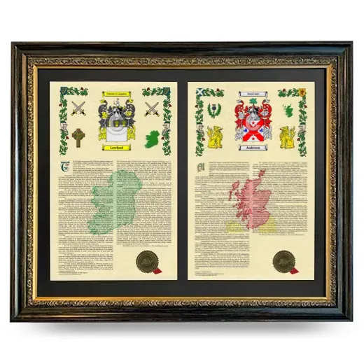 Double Armorial History Framed - Heirloom