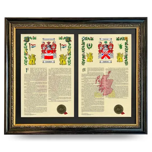 Double Armorial History Framed - Heirloom
