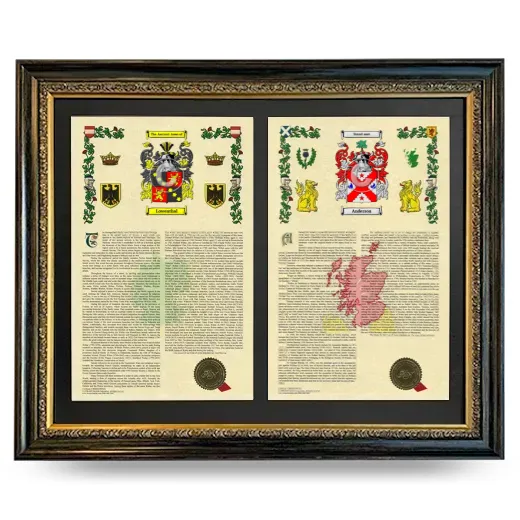 Double Armorial History Framed - Heirloom