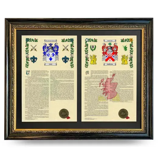 Double Armorial History Framed - Heirloom