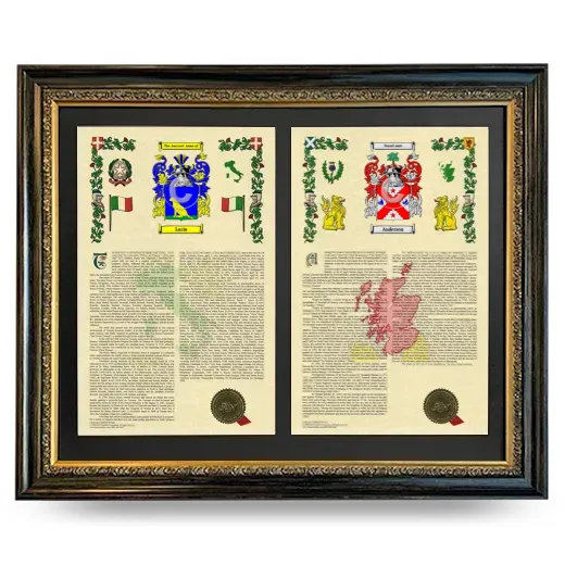 Double Armorial History Framed - Heirloom