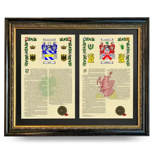 Double Armorial History Framed - Heirloom