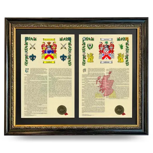 Double Armorial History Framed - Heirloom