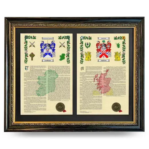 Double Armorial History Framed - Heirloom