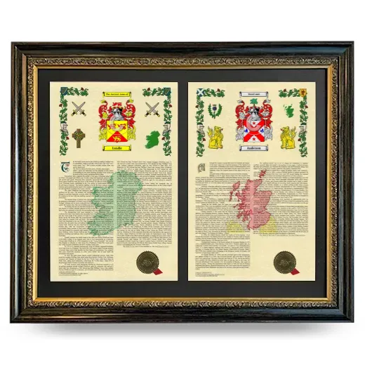 Double Armorial History Framed - Heirloom