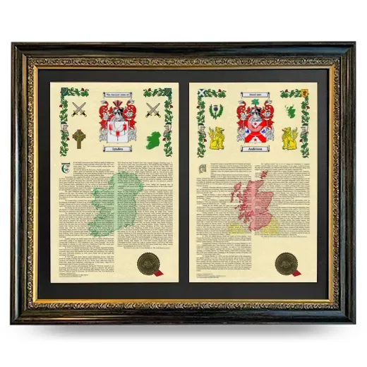 Double Armorial History Framed - Heirloom